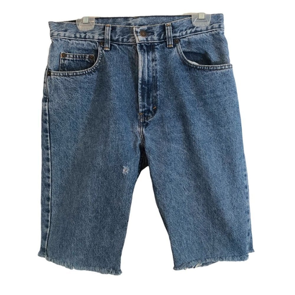Gap Denim Shorts Distressed Med Wash Mens  32